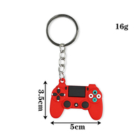 Niedliche PVC-Mini-Konsolen-Shaker-3D-Game-Controller-Schlüsselanhänger als Taschenzubehör für Damen und Herren