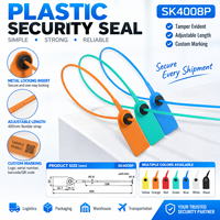 Sceau en plastique certifié ISO SK4008P pour la sécurité du transport et de la logistique