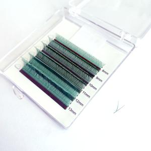 रंगीन YY आकार की पलकें एक्सटेंशन दो टिप पलकें C/D कर्ल ओम्ब्रे रंग प्राकृतिक Y पलकें मेष नेट क्रॉस झूठी पलक मेकअप - Product Image 1