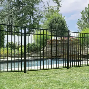 现代游泳池围栏设计前院热镀锌围栏金属花园锻铁围栏