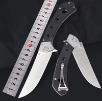 Couteau à clip tactique pliant, pointe de couteau, finition satinée, acier D2, manche G10, pour camping, chasse, survie, poche, OEM