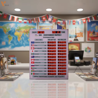 Tablero de Visualización de Tipo de Cambio de Divisas Electrónico Digital LED para Bancos, Venta al por Mayor