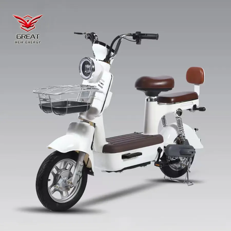 GREAT Vente directe d'usine de vélos électriques fabriqués en Chine Stockage de vélos électriques Batterie Scooters électriques pour adultes Vélo de ville