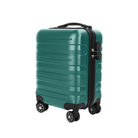 Valise de cabine de 16 pouces en ABS léger à la mode avec logo personnalisé ODM de haute qualité Bagages 4 roues silencieuses avec double fermeture à glissière