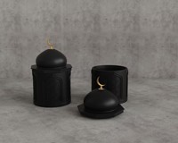 C & H Auto-conçu Luxe Béton Ciment Plâtre Poterie Céramique Mosquée Bougie Ramadan pour la Culture Arabe du Moyen-Orient Parfumé