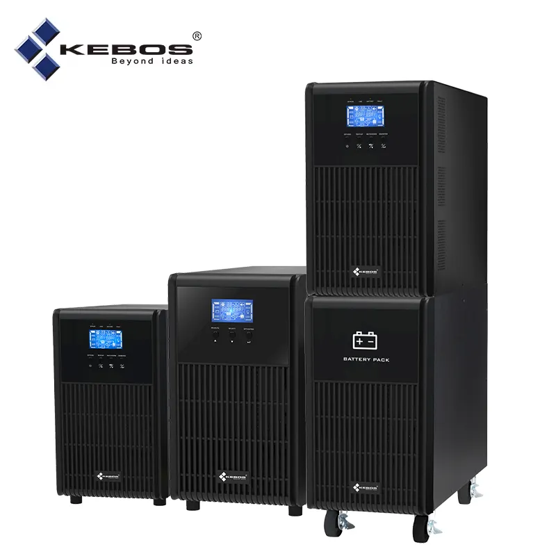 Kebos GH11-3K (L) Display del pannello LCD 3000VA 2700W ad alta frequenza onda sinusoidale pura a doppia conversione monofase Tower UPS Online