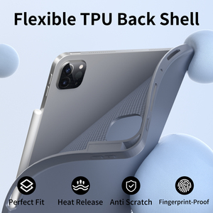 Porte-crayon intégré étui en cuir PU couverture intelligente Triple pli pour <span class=keywords><strong>Apple</strong></span> <span class=keywords><strong>iPad</strong></span> <span class=keywords><strong>Pro</strong></span> 11 Air 4/5 génération Case11 pouces - Product Image 2