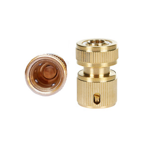Conector de latón Huabangshi para detener el flujo de agua, conexión rápida de 12 mm, inserción recta para control de flujo de agua en mangueras de jardín - Product Image 3