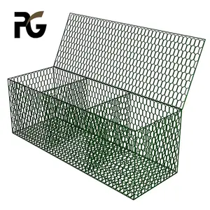 Galvanized And Pvc Coated Hexagonal Woven Stone Gabion Wire Mesh Gabion Basket And Gabion Box