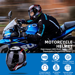 Casques <span class=keywords><strong>de</strong></span> moto intégrales personnalisés OEM/ODM pour hommes, casque <span class=keywords><strong>de</strong></span> moto certifié DOT, scooter, casque Bluetooth Wale - Product Image 3