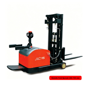Chariot élévateur électrique à mât triple CQDM15, capacité 1500 kg, portée 5500 mm, pour manutention en entrepôt, modèle standard avec plateforme de conduite - Product Image 2