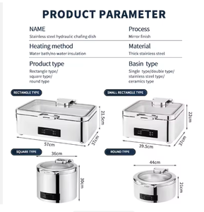 Nouveau Bain-marie rectangulaire électrique en acier inoxydable 10L de la série <span class=keywords><strong>Lido</strong></span>, chauffe-plat de luxe pour la restauration et l'hôtellerie - Product Image 6