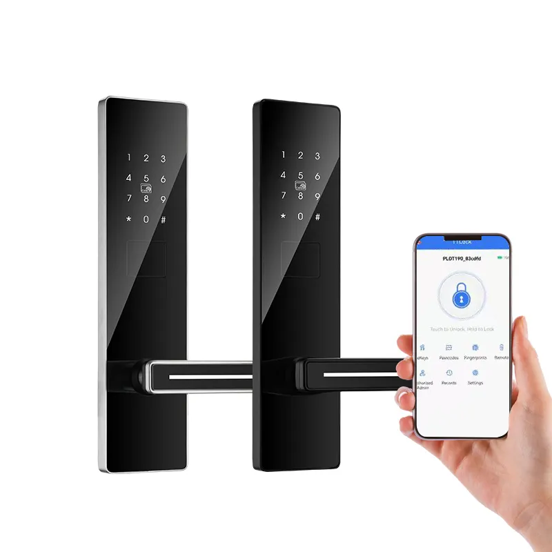 호텔 방을위한 TTlock WiFi 디지털 도어록 RFID NFC Serrures de Portes 에너지 절약 스위치가있는 스마트 호텔 도어록 시스템