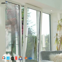 Fenêtre à battant en aluminium triple vitrage Low-E sur mesure AMJ NFRC CSA pour maison conteneur, avec fonction oscillo-battante