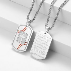 Collier pour homme en acier inoxydable avec pendentif croix et verset biblique, bijoux religieux sportifs, cadeaux d'anniversaire pour elle - Product Image 5