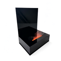 Vente directe d'usine, présentoir à chaussures moderne personnalisé avec éclairage LED à effet de flamme simulée, présentoir de vente au détail
