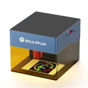 SCULPFUN iCube 10W מוצרים שהושקו לאחרונה הדפסת סימון לייזר מכונת חיתוך וחריטה בלייזר קטנה