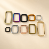 Boucles rectangulaires en alliage F4-5 13-50mm, clips de connexion pour sangle de ceinture, accessoires de quincaillerie pour sacs à main, anneaux carrés pour sacs à dos