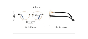 Elegantes Monturas Ópticas Poligonales con Bloqueo de Luz Azul, Varillas Monocromáticas y Contorno Dorado 2026 para Enfoque Digital, Hombres y Mujeres - Product Image 5