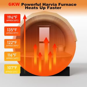 Sauna panoramique en bois <span class=keywords><strong>d</strong></span>'extérieur pour 4 à 6 personnes, poêle électrique 220V 6kW, construction en bois massif, toit en <span class=keywords><strong>bardeaux</strong></span> <span class=keywords><strong>d</strong></span>'<span class=keywords><strong>asphalte</strong></span> - Product Image 2