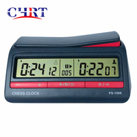 CHRT Horloge d'échecs numérique professionnelle de haute qualité en ABS avec affichage numérique, bleue, minuteur de jeu d'échecs numérique avancé