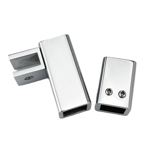 Stabilisateur de panneau mural carré en laiton à 0 degré pour porte de douche sans cadre, support de barre de douche - Product Image 4