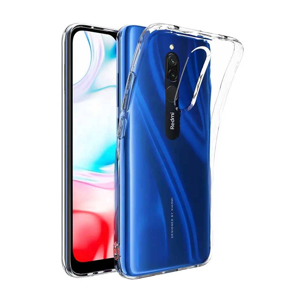 Wholesale 2.0mm Clear Mobail Cover TPU Cell Phone Accessories Case for Xiaomi Redmi 8 Black Shark 2 Pro Mi A3 CC9 Note 9T K20 7A