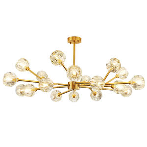 Modern Minimalist Elegant Copper Crystal <b>Chandelier</b> Postmodern Luxury Light Fixture for <b>Living</b> <b>Room</b> Dining <b>Room</b> Bedroom - Product Image 6