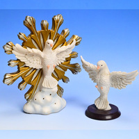 Statue de la Paix Colombe Blanche en Résine, Artisanat Religieux et Culturel, Ornement de Noël, Approvisionnement Exclusif Transfrontalier
