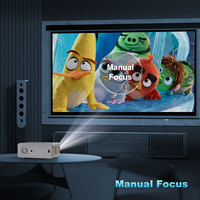 Proyectores de Pared Rigal Rd-886B HD 4K 1080P, Cine en Casa HD Nativo 1080P, Proyector con WiFi 2.4G para Aula