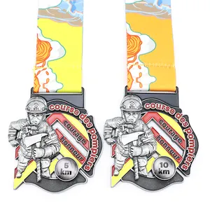 Fabricante Design Custom Marathon Fun Running 5K 10K 21K Prêmio Esporte Metal Cobre Medalhas
