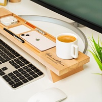 Organisateur de bureau en bois personnalisé imprimé UV, design moderne et élégant, cadeaux d'affaires personnalisés pour la fidélisation des clients et les clients fidèles