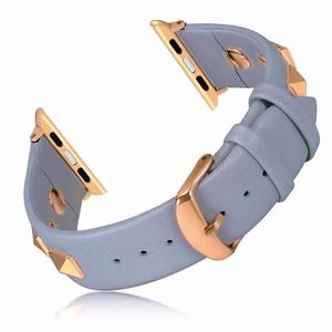 Nouveau Design Luxe Rivet Style <span class=keywords><strong>Bracelet</strong></span> de Montre pour <span class=keywords><strong>Apple</strong></span> <span class=keywords><strong>Watch</strong></span> Band Série 4 3 2 1 <span class=keywords><strong>Bracelet</strong></span> Hommes/Femmes <span class=keywords><strong>Bracelet</strong></span> en <span class=keywords><strong>Cuir</strong></span> 40/44/38/42mm - Product Image 2