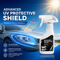 Nettoyant et Rénovateur de Phares de Voiture : Éliminateur de Rayures, Nettoyant Anti-Buée, Réparateur d'Oxydation, Revêtement UV, Liquide de Restauration de Phares