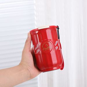Yaratıcı yüksek kalite 304 paslanmaz çelik Mini yalıtımlı fincan taşıma askısı ile çift içme saman fincan - Product Image 6