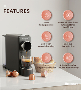 Cafetera Profesional Manual de Acero Inoxidable para Cápsulas <span class=keywords><strong>NES</strong></span>, Certificación CE, 19 Bares de Presión, Soporte Ajustable para Tazas, Ideal para Habitaciones de Hotel - Product Image 2