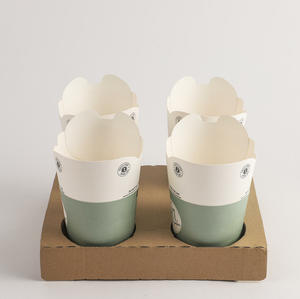 <span class=keywords><strong>Prix</strong></span> d'usine logo personnalisé Le <span class=keywords><strong>film</strong></span> de revêtement PLA à double paroi jetable élimine les gobelets en papier papillon sourire de café sans couvercle d'éclaboussure - Product Image 3