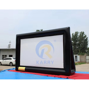 Écran de projection gonflable commercial personnalisé en forme de château, en PVC durable, pour la location de fêtes en extérieur - Product Image 4