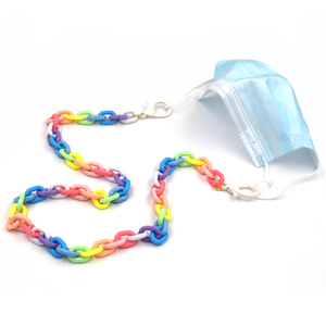 Chaînes de lunettes pour enfants couleur bonbon Porte-collier Lanière perlée Chaîne de lunettes pour le visage - Product Image 4