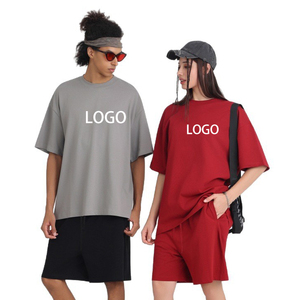 T-shirt unisexe surdimensionné personnalisé avec logo, 100 % coton épais 275 g/m², haute qualité, vente chaude pour hommes - Product Image 1