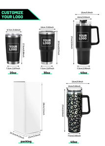 Termo de Acero Inoxidable para Café, Vaso con Aislamiento Térmico, Vaso con Pajita, 40oz con Asa, 20 Colores en Stock - Product Image 2