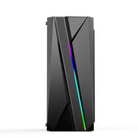 Boîtiers PC Gaming Mid-Tower Haut de Gamme pour Vente en Gros avec Panneau LED en Plastique pour Ordinateur de Bureau