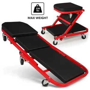 Banc de réparation automobile 36 pouces en cuir PU, chaise inclinable mobile pour atelier de maintenance automobile - Product Image 1