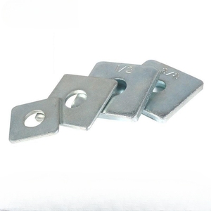 Suministro directo de fábrica DIN 436 Arandela plana cuadrada de bronce Arandela de bloqueo avellanada de acero chapado en zinc DIN125 con acabado liso - Product Image 6
