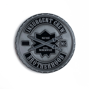 Moneta Commemorativa Personalizzata in Argento Anticato a Doppia Faccia con Scarabeo Alato e Emblema del Viaggio, Vendita all'Ingrosso, Ottimo Rapporto Qualità-Prezzo - Product Image 3