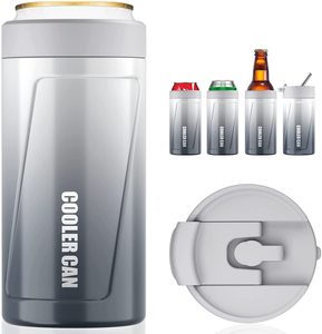 Cho <span class=keywords><strong>2025</strong></span> <span class=keywords><strong>New</strong></span> Tùy Chỉnh 3-Trong 1 Phổ 12Oz Thép Không Gỉ Mỏng Xách Tay Cắm Trại Có Thể Mát Chủ Cho Bia Lon Cách Nhiệt - Product Image 5