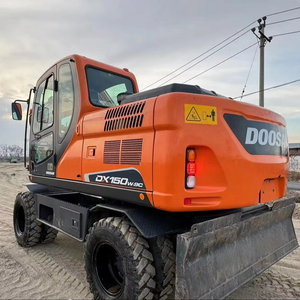 Doosan รถขุดดิน15ตัน DH150W-7เกาหลีสีเดิมรวมถึงเครื่องยนต์มือสอง Doosan รถขุดสำหรับขาย - Product Image 1