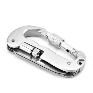 Coltello Multiuso da Esterno con Moschettone a Gancio a D in Lega di Alluminio Leggera con Chiusura a Molla per Alpinismo, Campeggio ed Escursionismo - Product Image 5