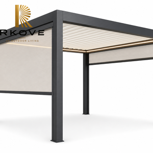 Pérgola Independiente Personalizada de 5x5m con Pantallas de Privacidad ZIP y Techo de Láminas para Áreas de Descanso Costeras - Product Image 5