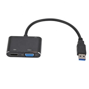 ฮับ <span class=keywords><strong>USB</strong></span> 3.0 แบบ 2-in-1 พร้อมอะแดปเตอร์ VGA รองรับ HD แสดงผล 1080P แป<span class=keywords><strong>ลง</strong></span> <span class=keywords><strong>USB</strong></span> เป็นจอคอมพิวเตอร์ ทีวี สาย VGA ต่อขยายหน้าจอ - Product Image 2